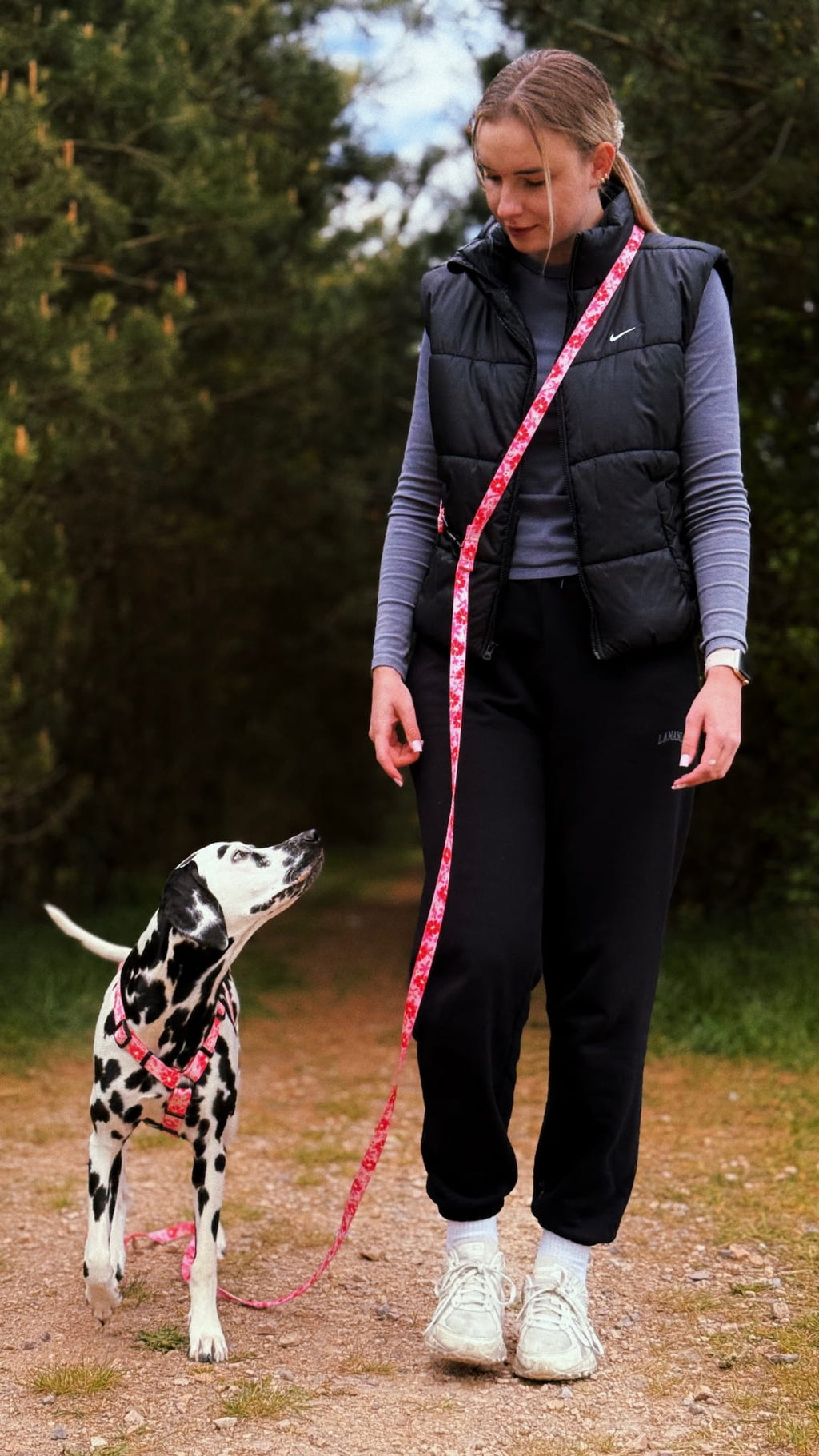 Smycz przepinana 3 m Malinowa Beza