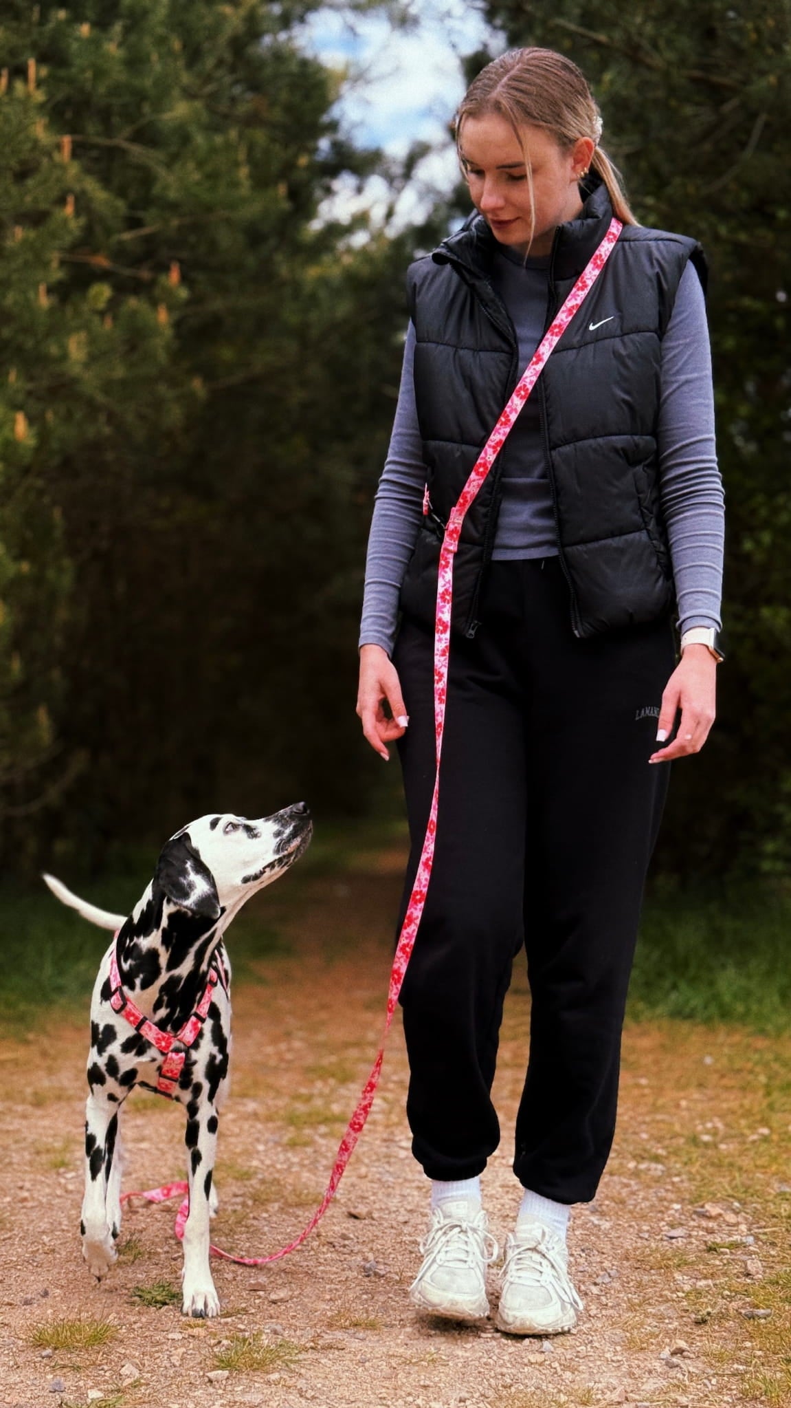 Smycz przepinana 3 m Malinowa Beza